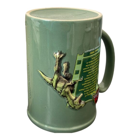 Jurassic Park Coffee Tea Mug Cup Green 3D Dinosaur 5” EUC - Picture 7 of 7